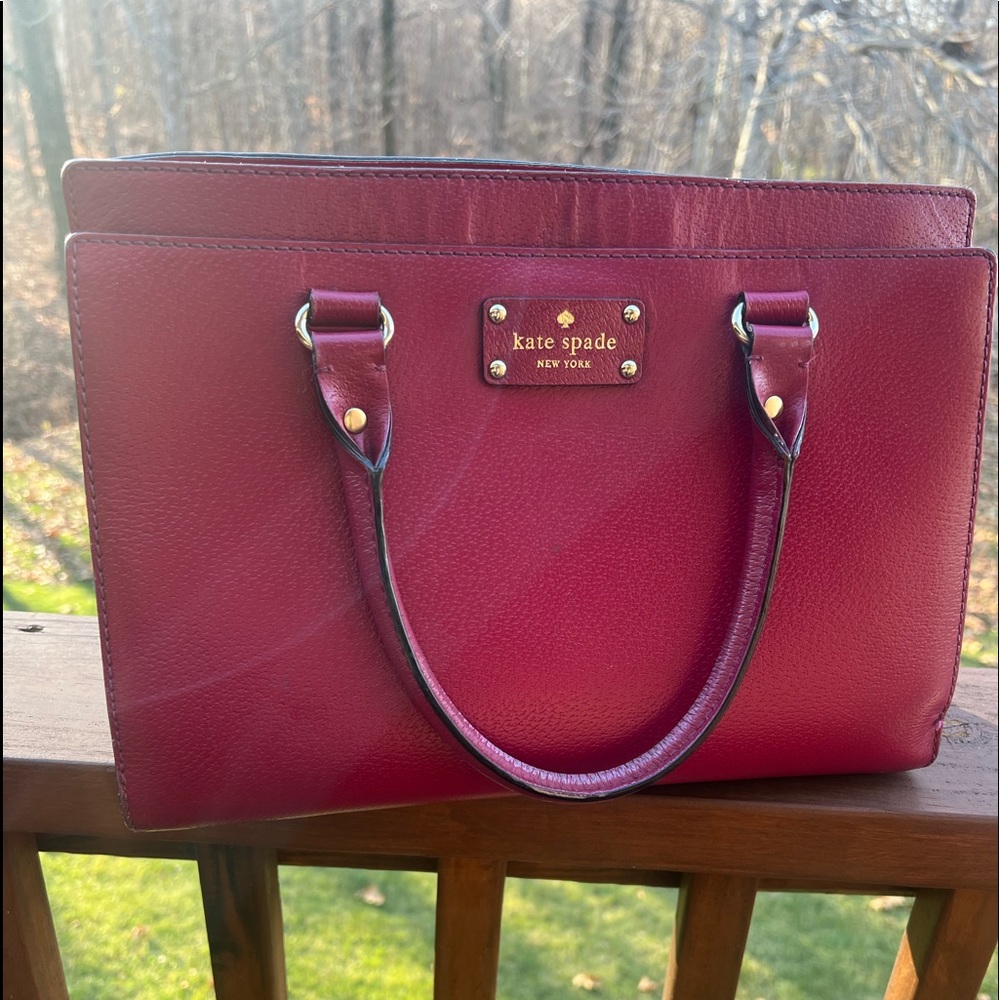 Kate Spade Burgundy Leather Satchel